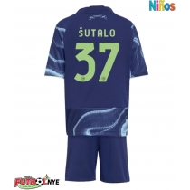 Camiseta Ajax Josip Sutalo #37 Visitante Equipación para niños 2025-26 manga corta (+ pantalones cortos)